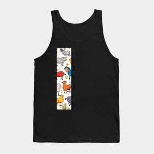 A pattern of farm animals filling the letter i Tank Top